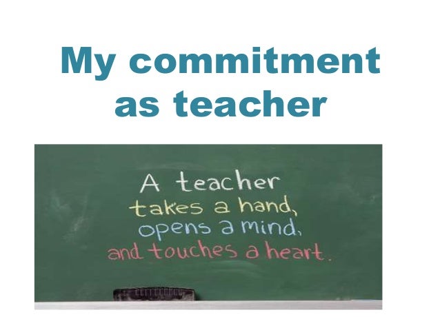 My commitment as teacher by Germán González