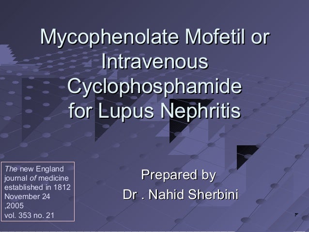 Cytoxan Infusion For Lupus