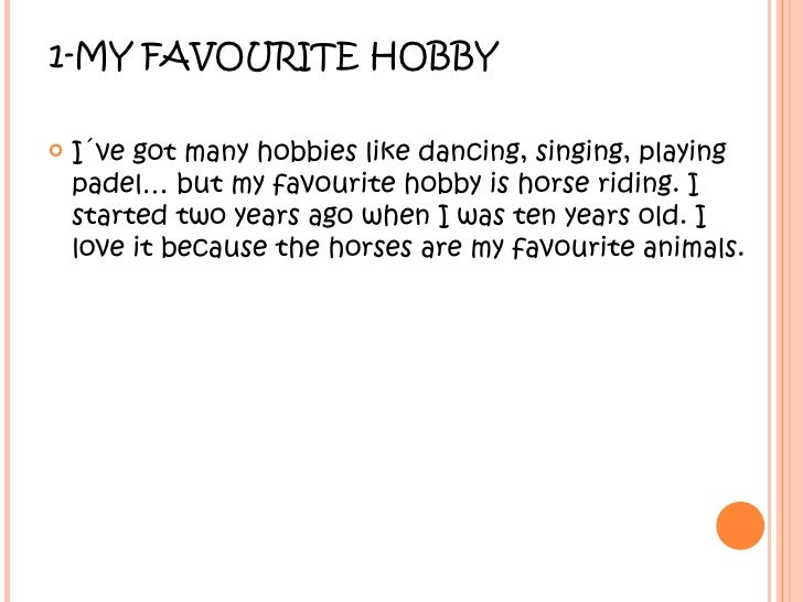 Essay on my hobby in english for class 4