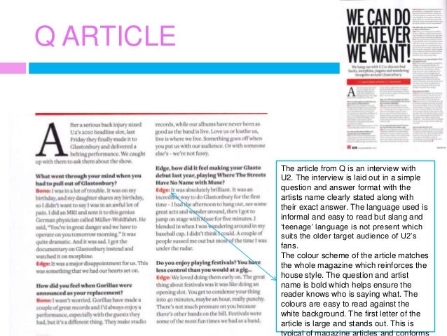 magazine article format