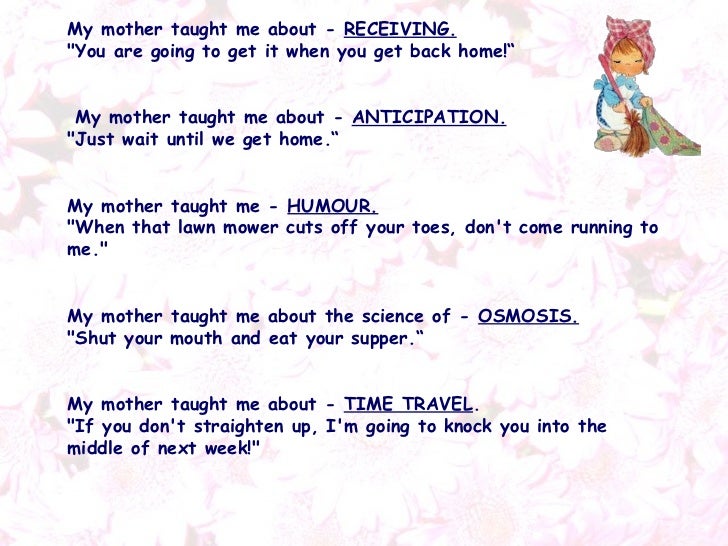 What is the most important lesson about being a person that your parents taught you picture
