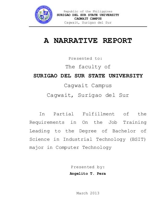 ojt narative report ojt narative report