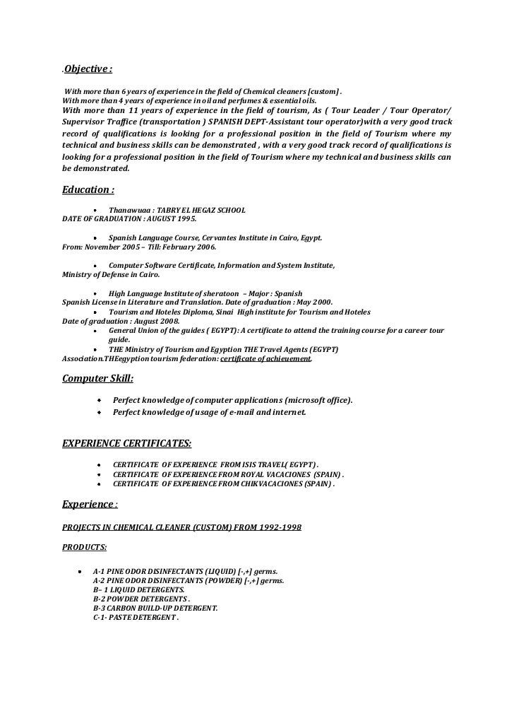 sample resume for cleaning supervisor cleaning cv