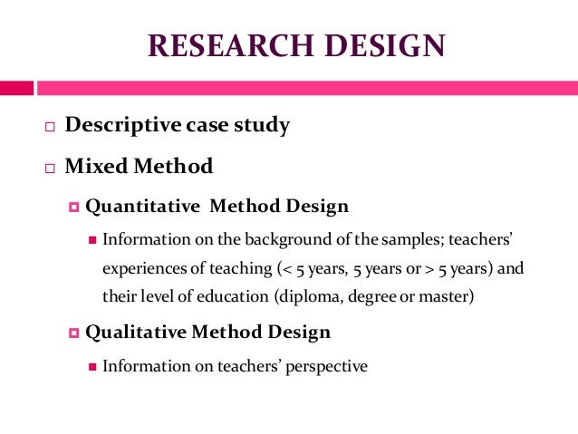 Qualitative descriptive research proposal
