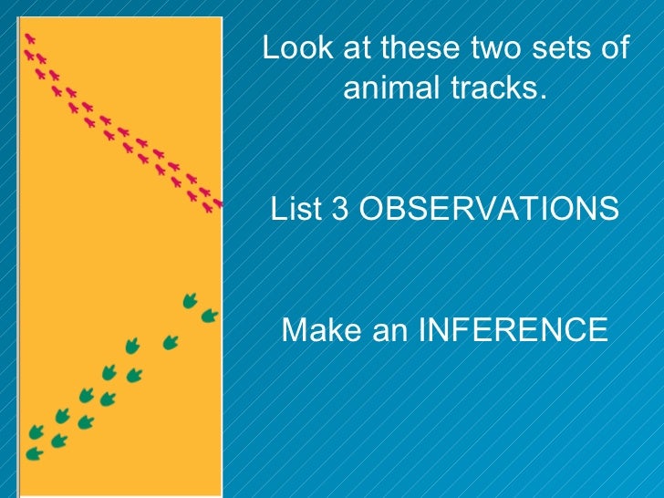 Mystery footprints-observation inference-isn
