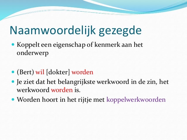 Naamwoordelijk gezegde