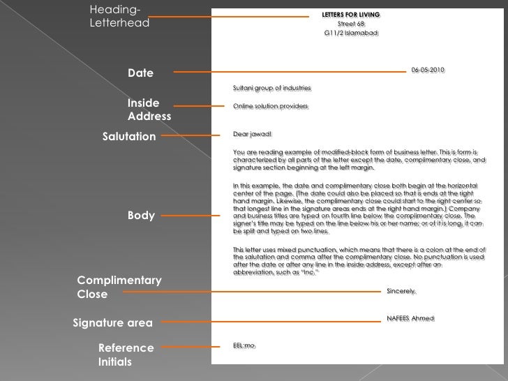 format for business letter on letterheadproper formatting for a