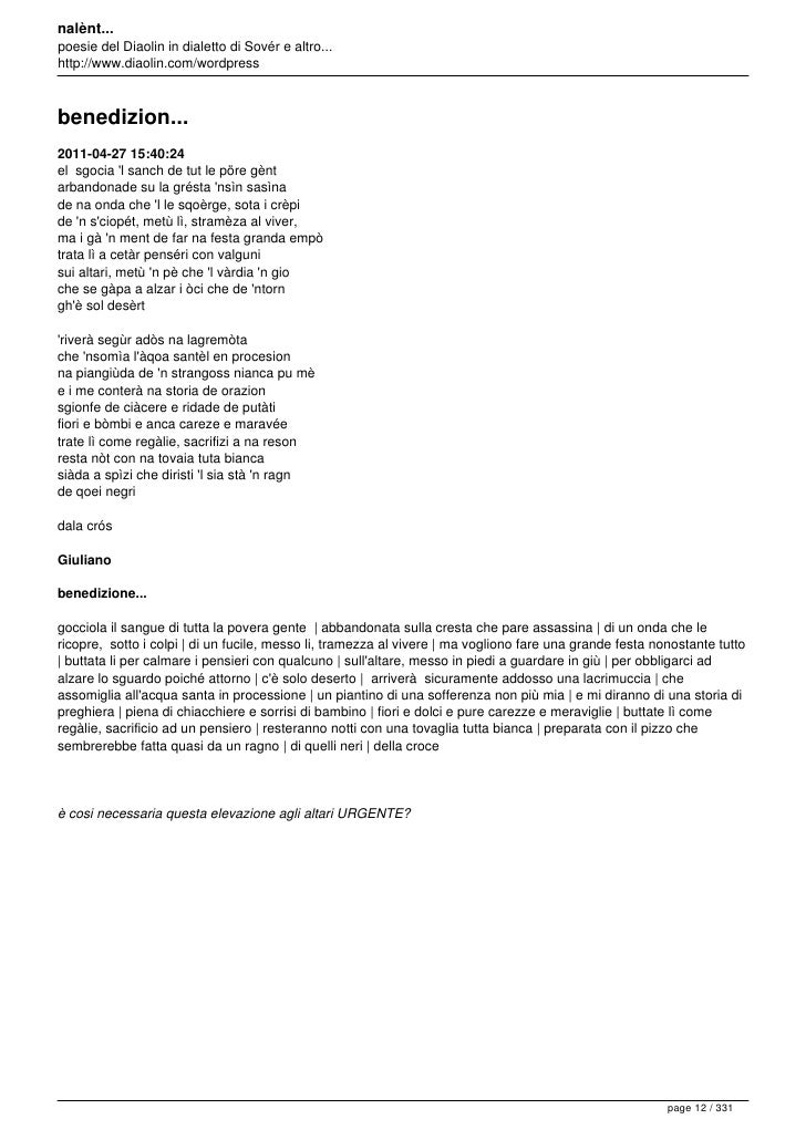 poesia matrimonio dialetto trentino
