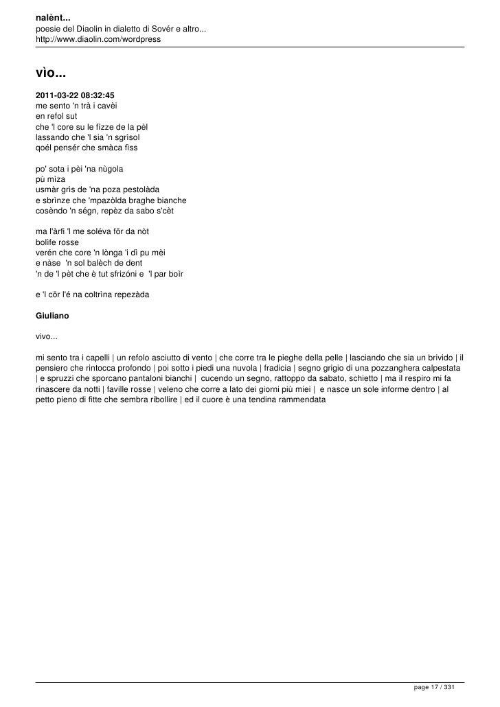 poesia matrimonio dialetto trentino