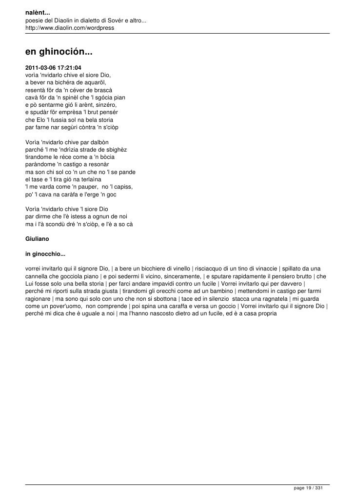 poesia matrimonio dialetto trentino