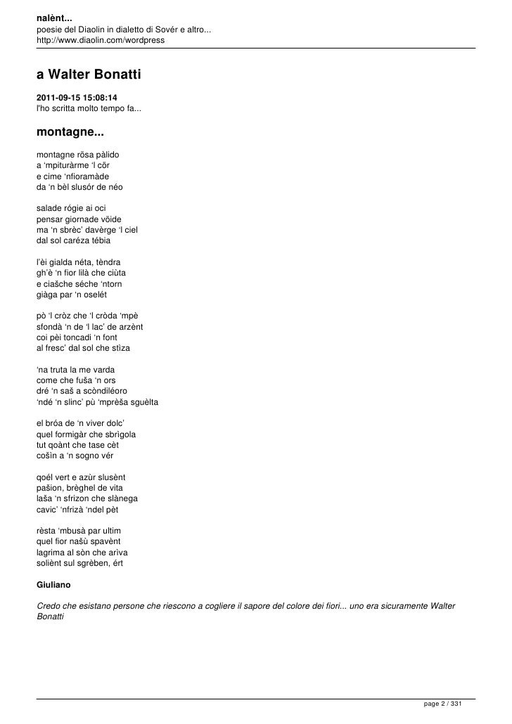 poesia matrimonio dialetto trentino