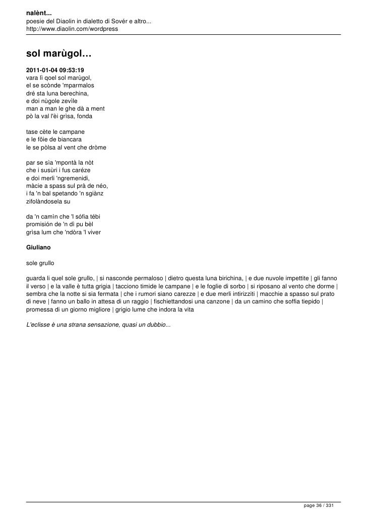 poesia matrimonio dialetto trentino