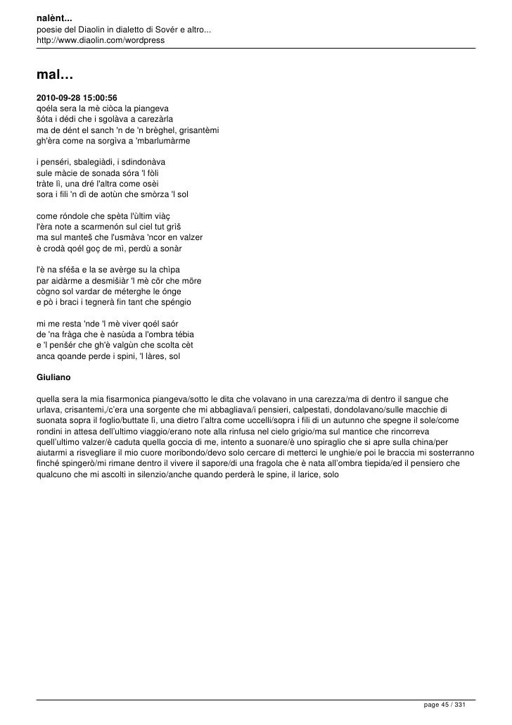 poesia matrimonio dialetto trentino