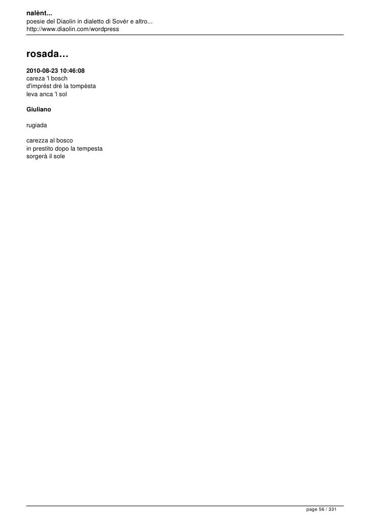 poesia matrimonio dialetto trentino