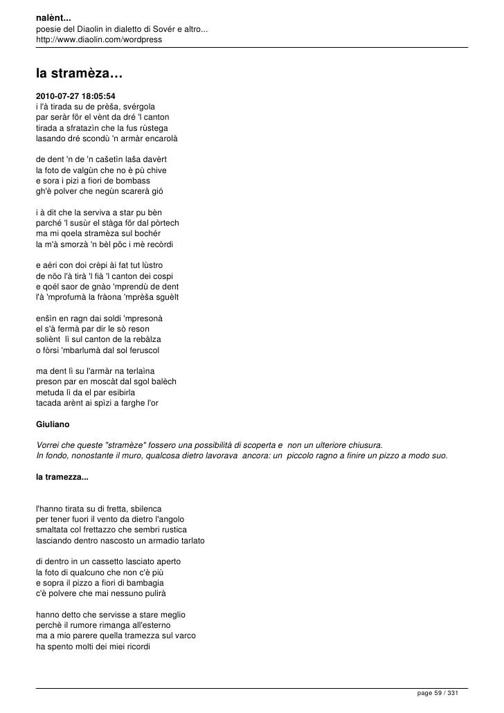 poesia matrimonio dialetto trentino