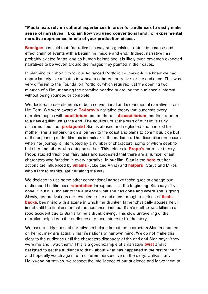 examples of personal narrative essays