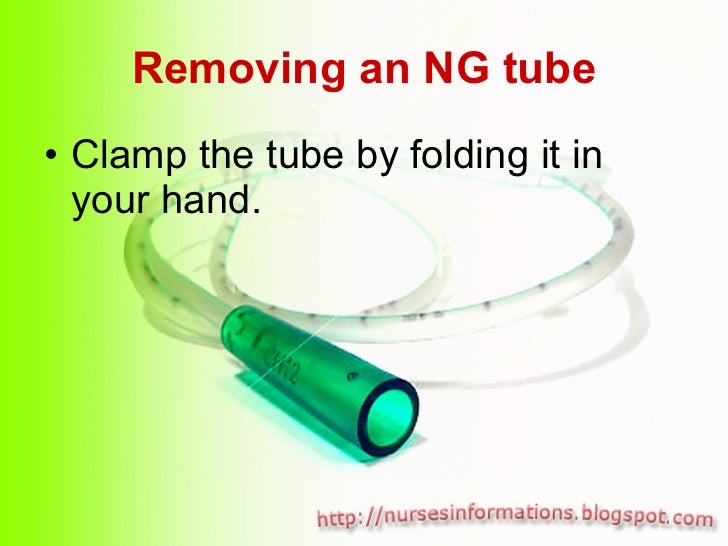 Nasogastric Tube (NGT) insertion and removal