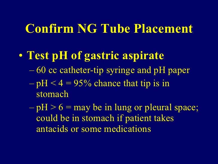 Nasogastric intubation