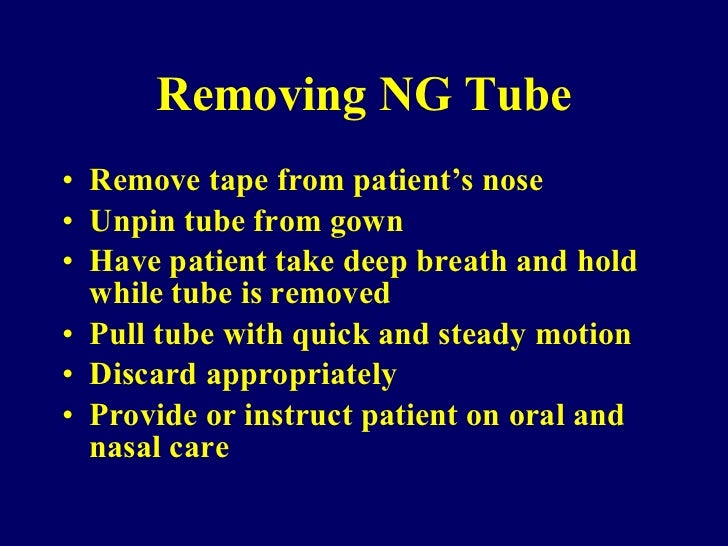 Nasogastric intubation