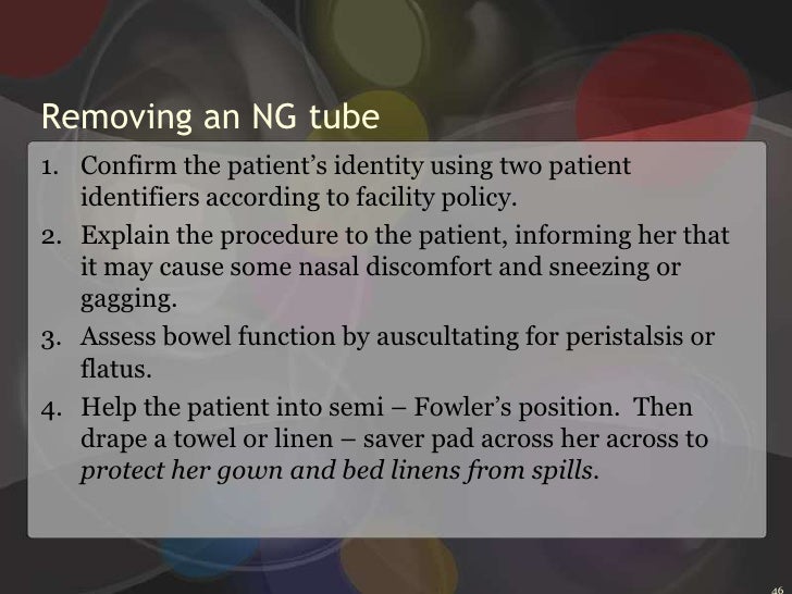 nasogastric insertion inserting