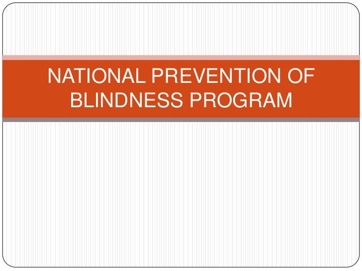 National Program For Control Of Blindness