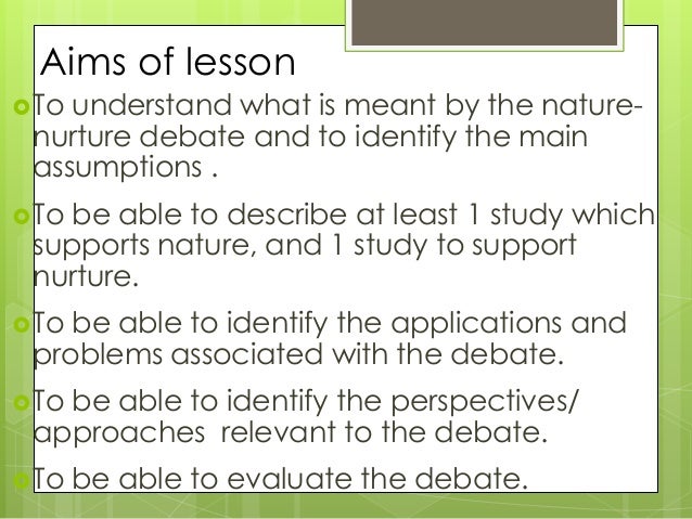 The nature nurture debate in biological psychology essays