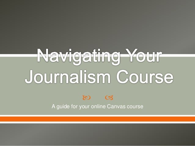 Journalism courses