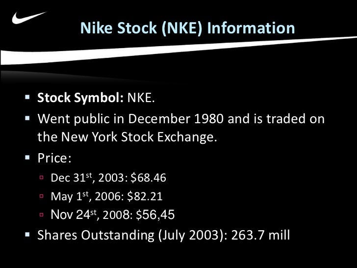 nike trading symbol