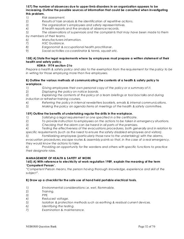 College application report writing nebosh practical