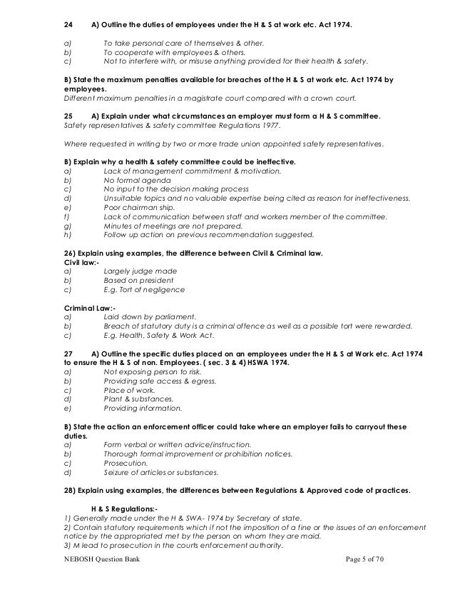 College application report writing nebosh practical