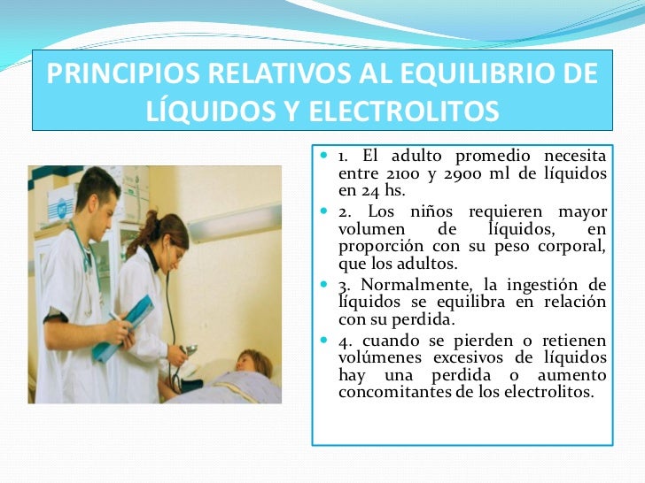 Necesidad liquidos electrolitos acm