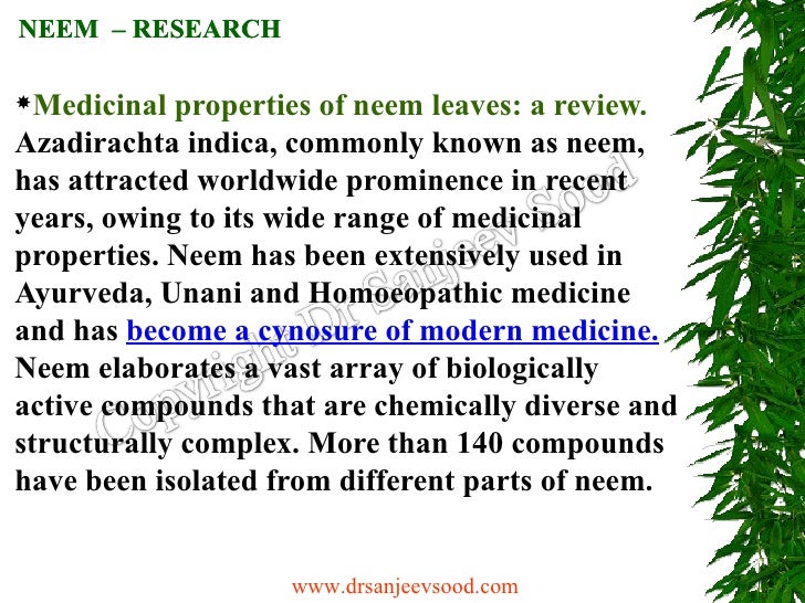 Benefits Of Neem Leaf