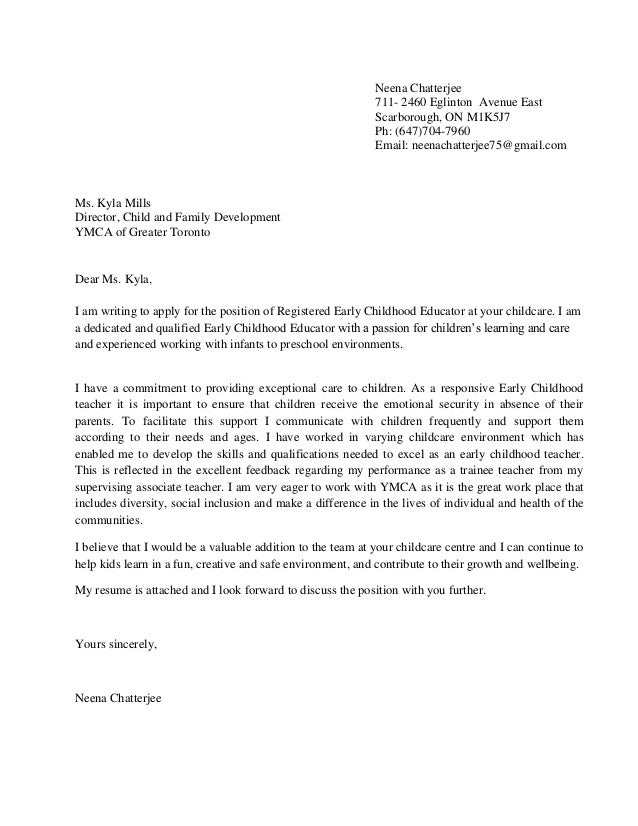 teacher position cover letter