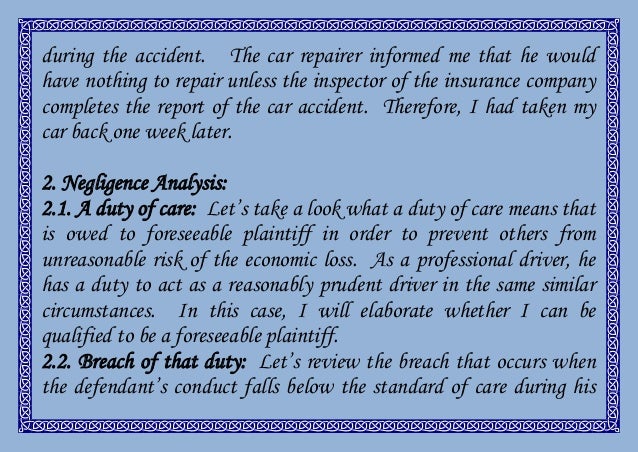 Car accident essay