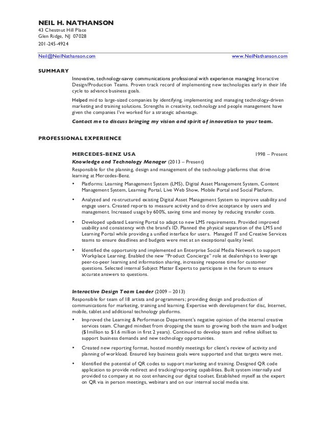 Neil Nathanson Resume