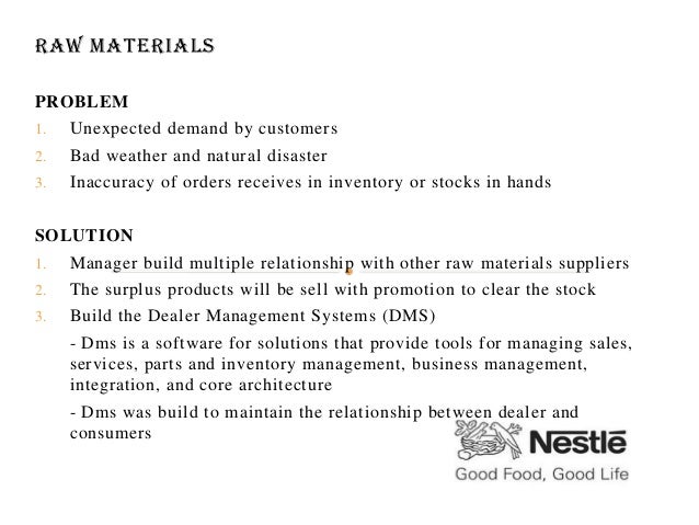 Problems in inventory management case study