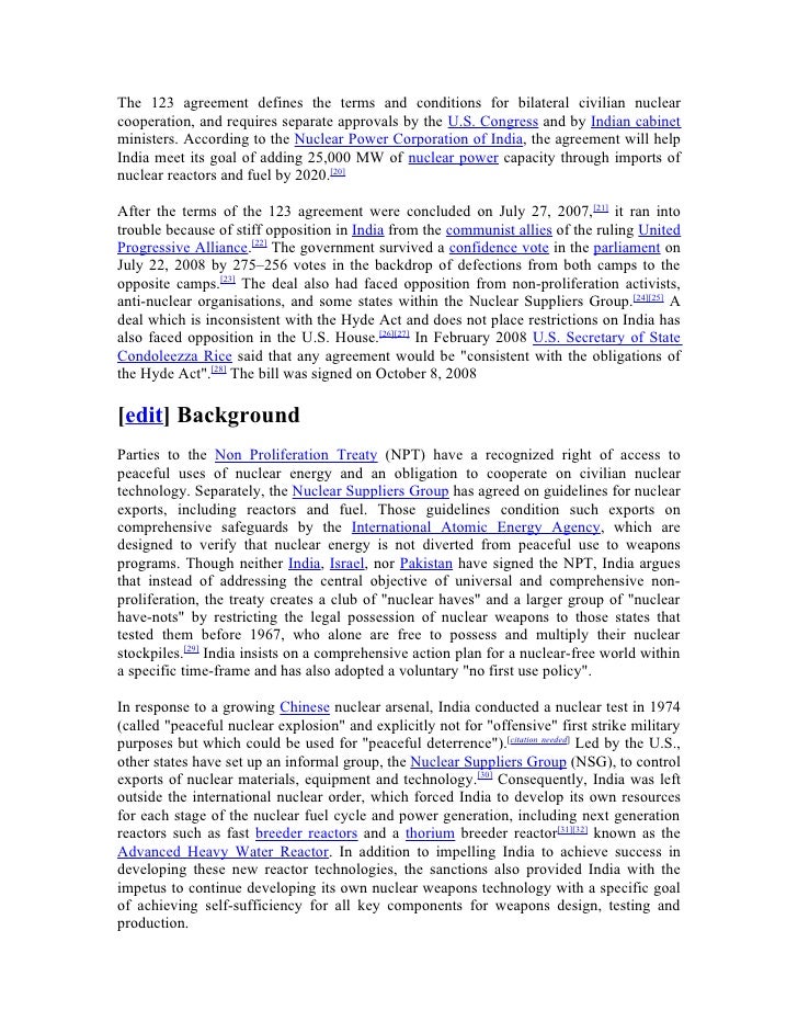 Neuclear agreement 123