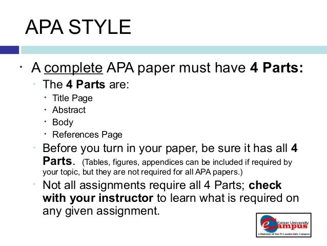 apa style assignment