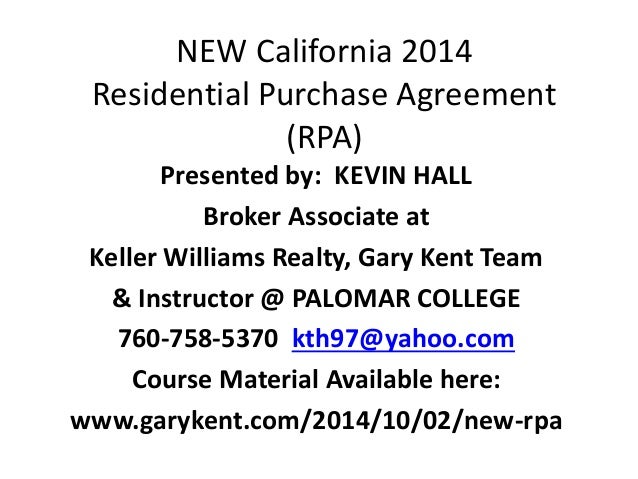 New_California_2014_Fesidential_Purchase_Agreement New_California_2014_Fesidential_Purchase_Agreement