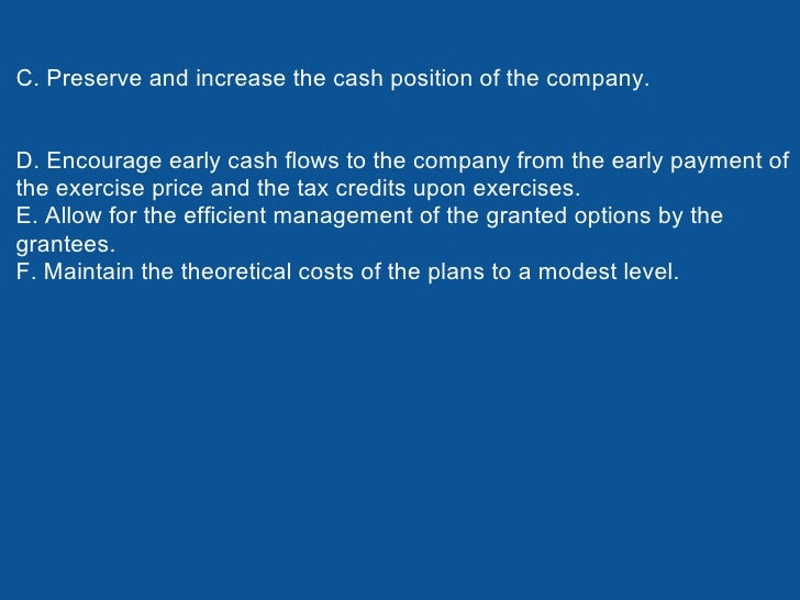 Cashing in employee stock options