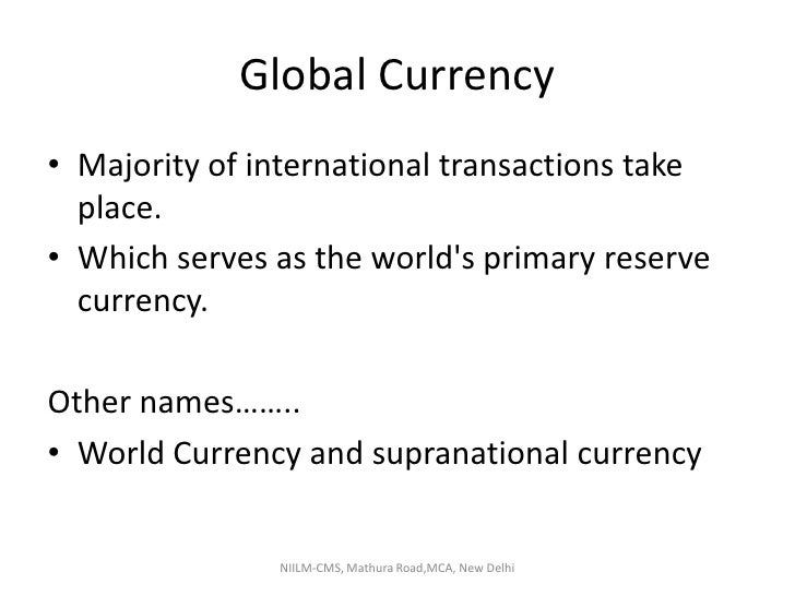 International trade currency