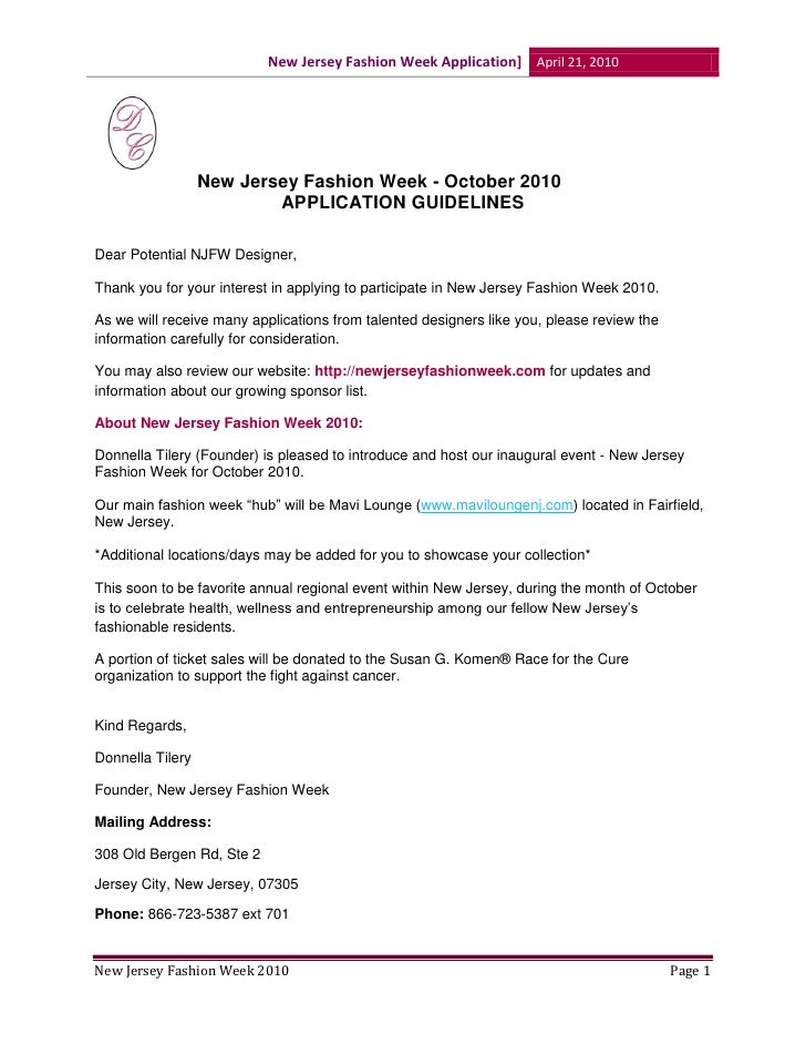 Fashion Show Registration Form For Designers Fashion Show Registration Form For Designers