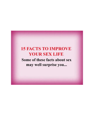 FACTS TO IMPROVE YOUR SEX LIFE PDF