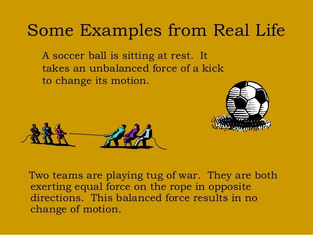 examples of newtons first law
