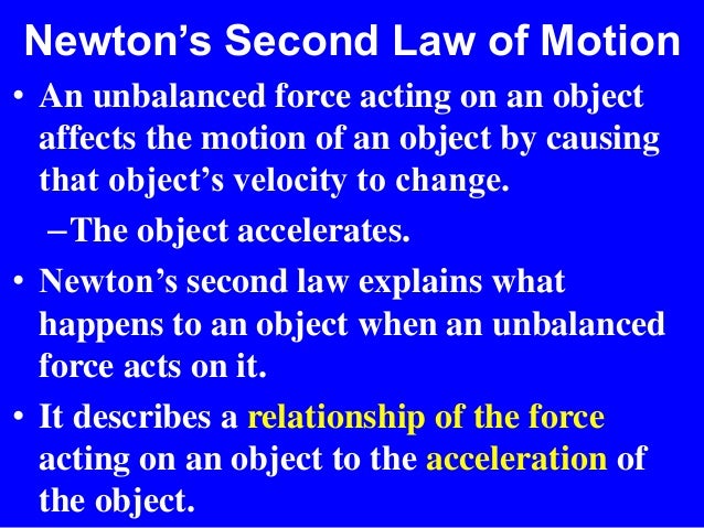 second law of motion examples