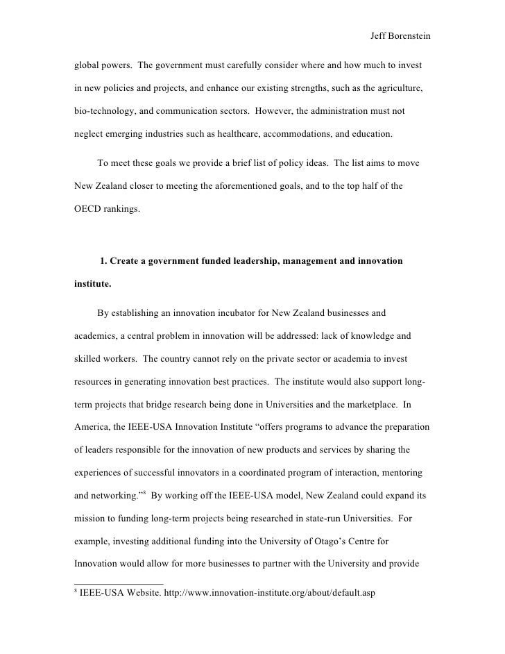 policy memo example