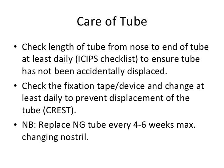 Ng tubes policy and guidelines ICU Adult
