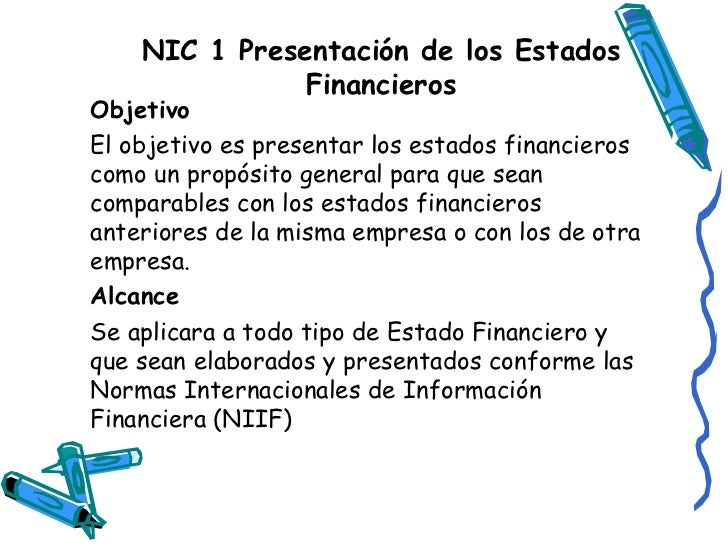 Nic 1 PresentacióN De Los Estados Financieros