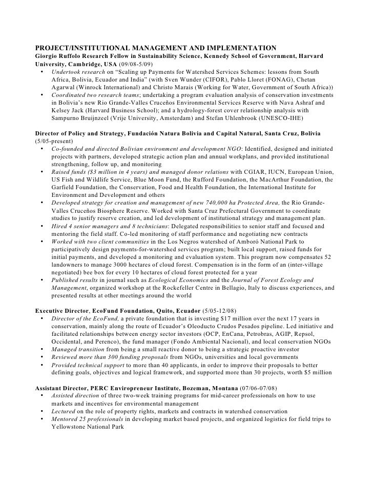 Sample harvard resume format