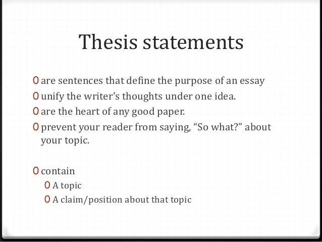 Developing A Thesis | - The Writing Center - Harvard University